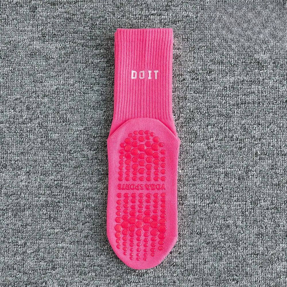 Chaussettes de Yoga Anti-dérapante et Respirantes, Idéales pour Fitness et Pilates - Taille Unique