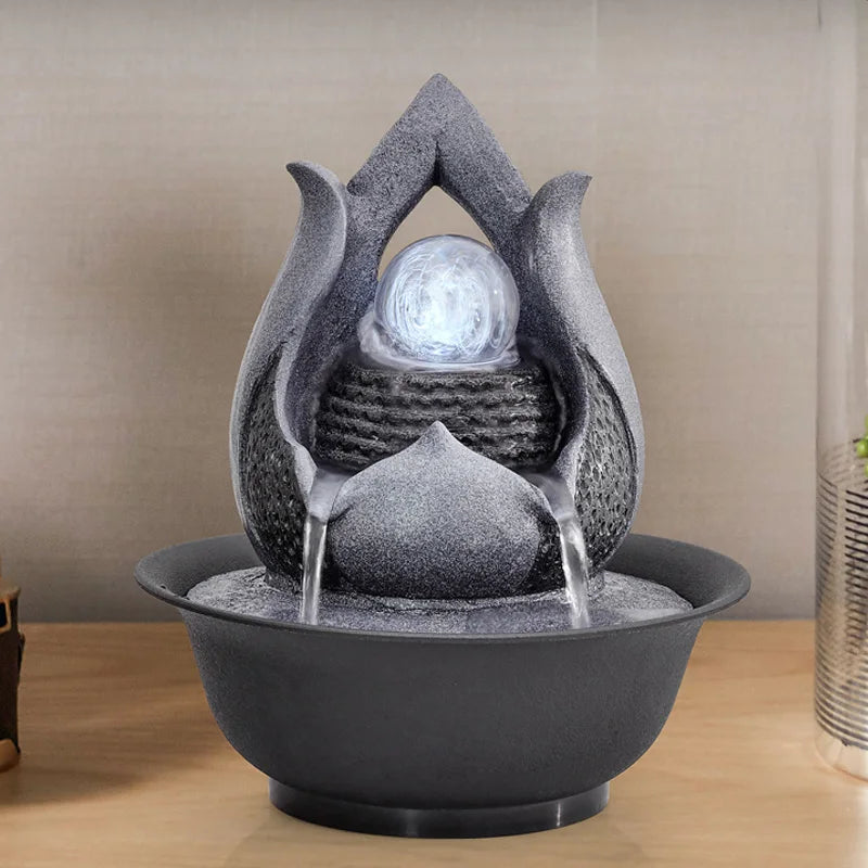 Fontaine d'Intérieur Artisanale, Parfaite pour Détente et Feng Shui