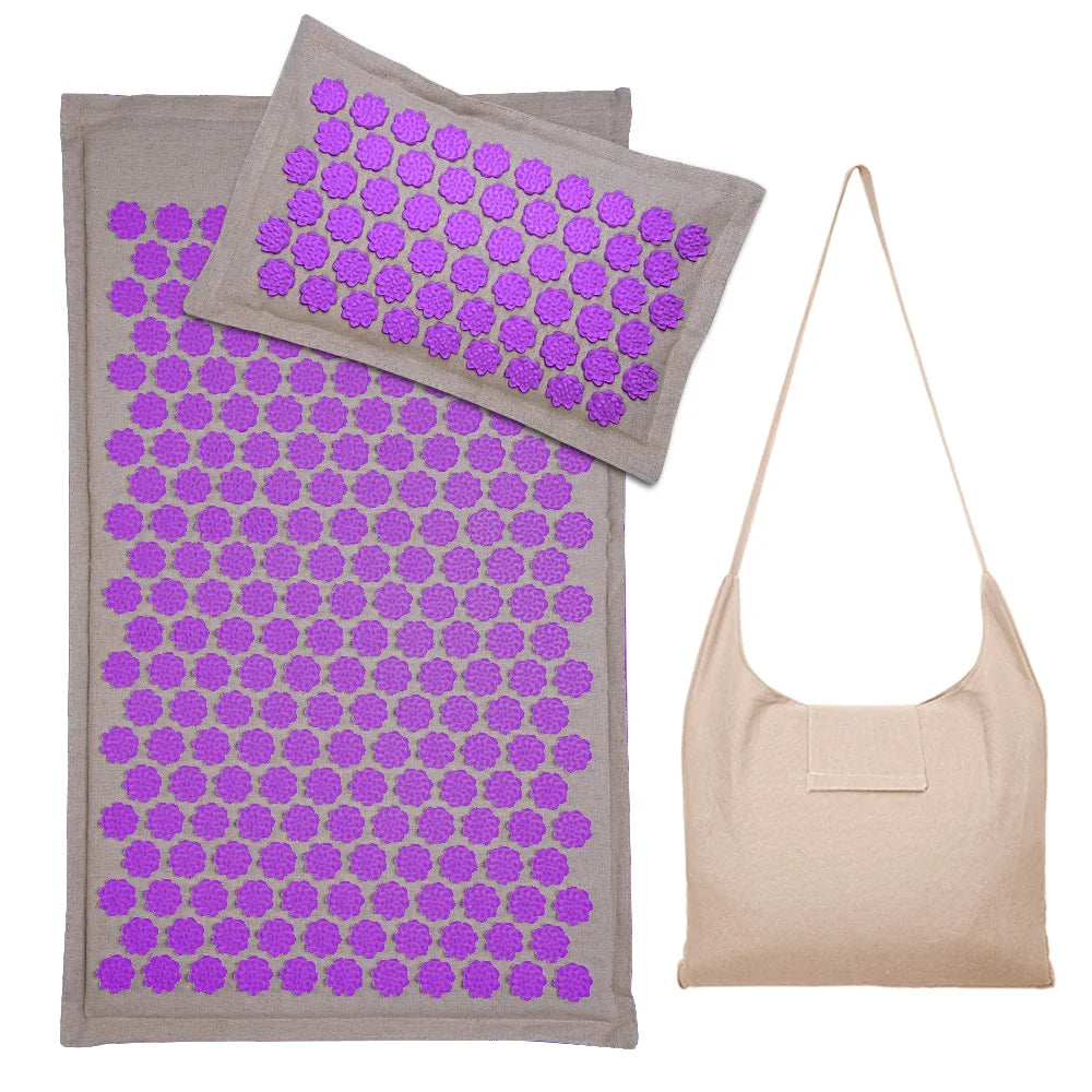 Tapis d'Acupression avec Applicateur à Pointes, Stimulation et Énergie