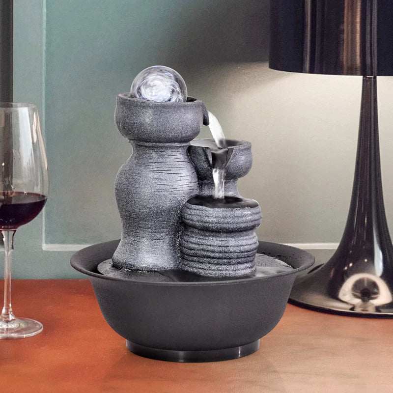 Fontaine d'Intérieur Artisanale, Parfaite pour Détente et Feng Shui