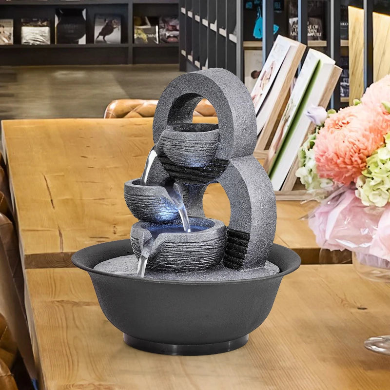 Fontaine d'Intérieur Artisanale, Parfaite pour Détente et Feng Shui