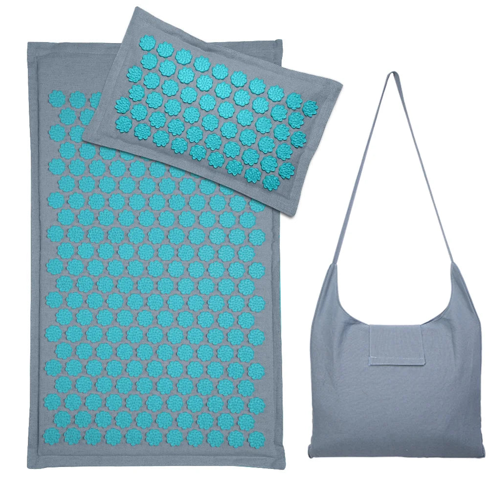 Tapis d'Acupression avec Applicateur à Pointes, Stimulation et Énergie