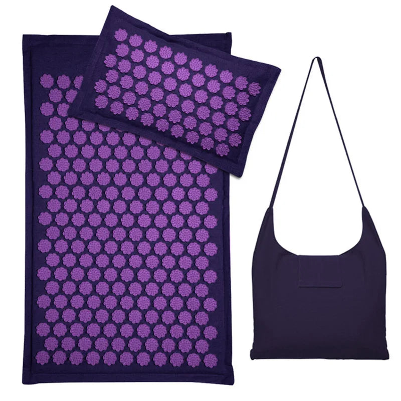 Tapis d'Acupression avec Applicateur à Pointes, Stimulation et Énergie