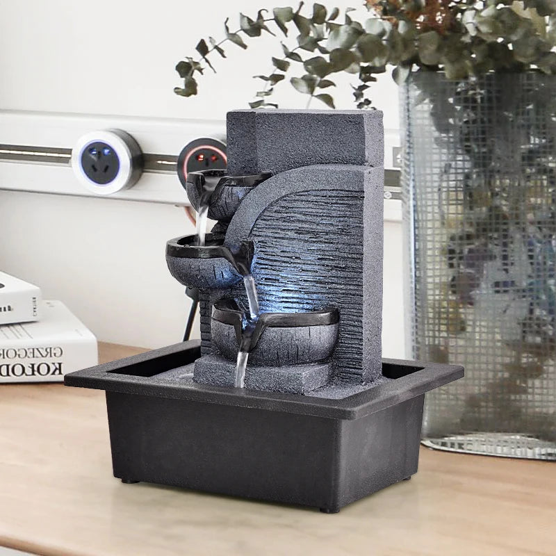 Fontaine d'Intérieur Artisanale, Parfaite pour Détente et Feng Shui
