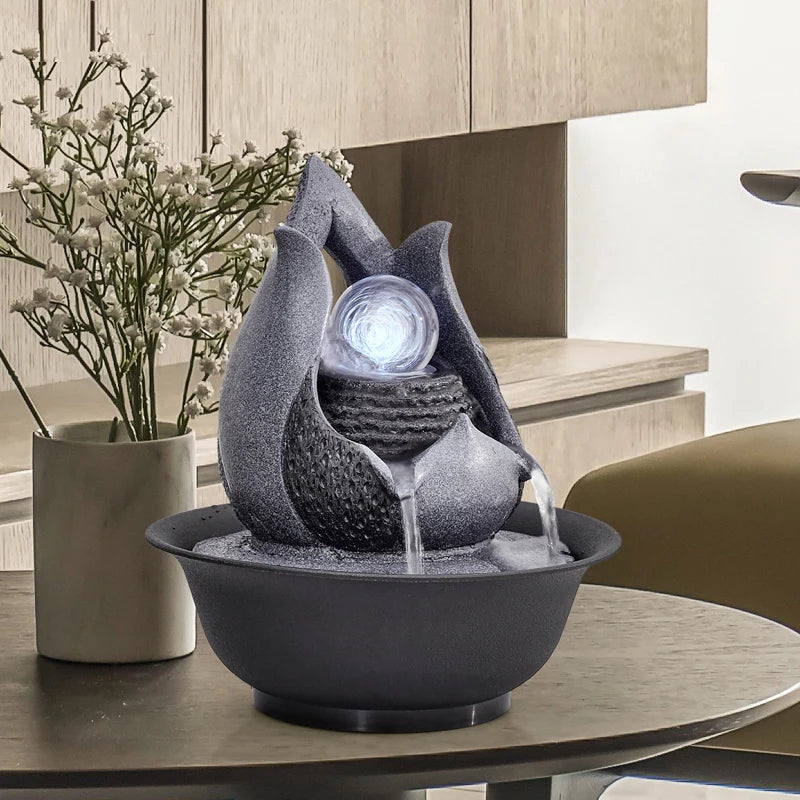Fontaine d'Intérieur Artisanale, Parfaite pour Détente et Feng Shui