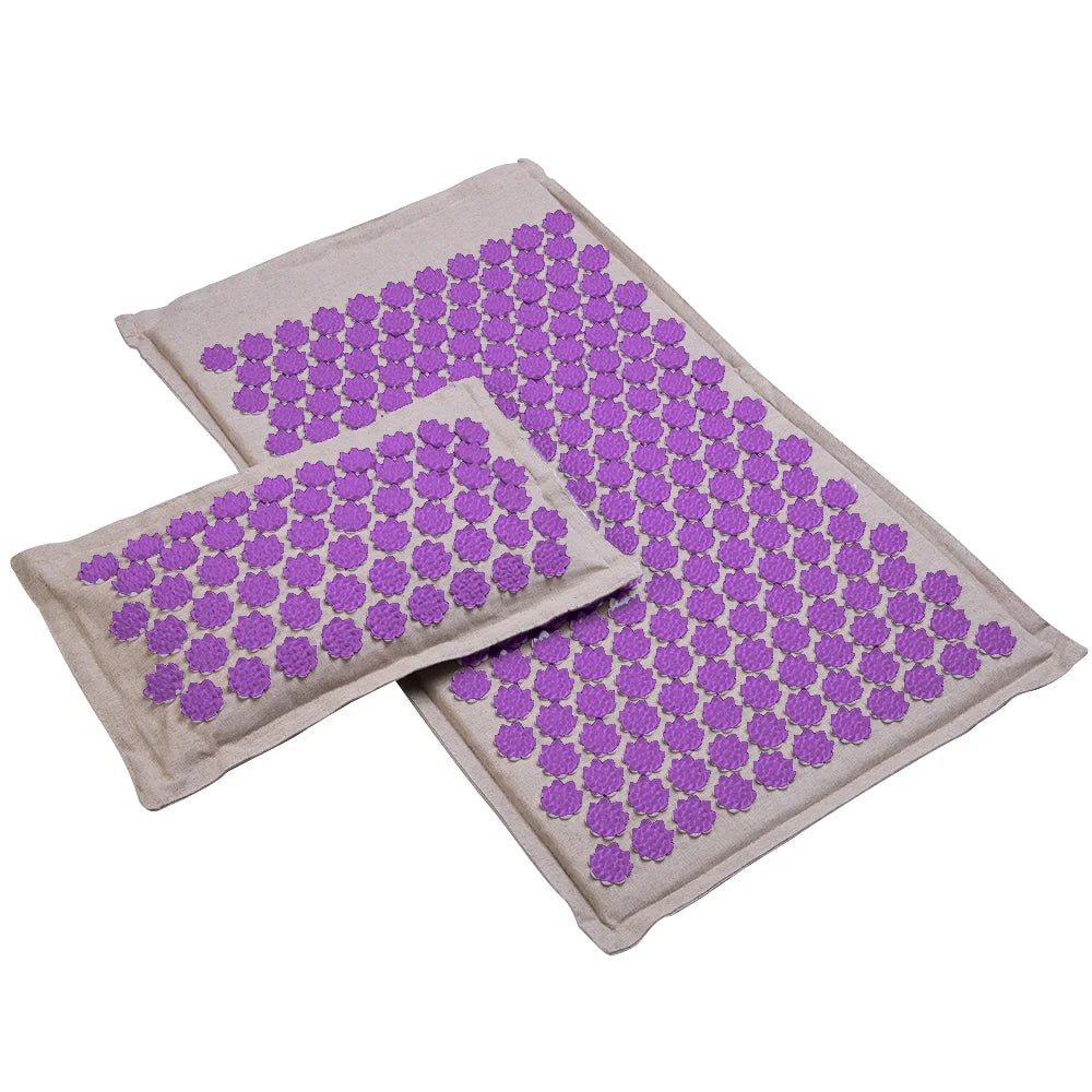 Tapis d'Acupression avec Applicateur à Pointes, Stimulation et Énergie