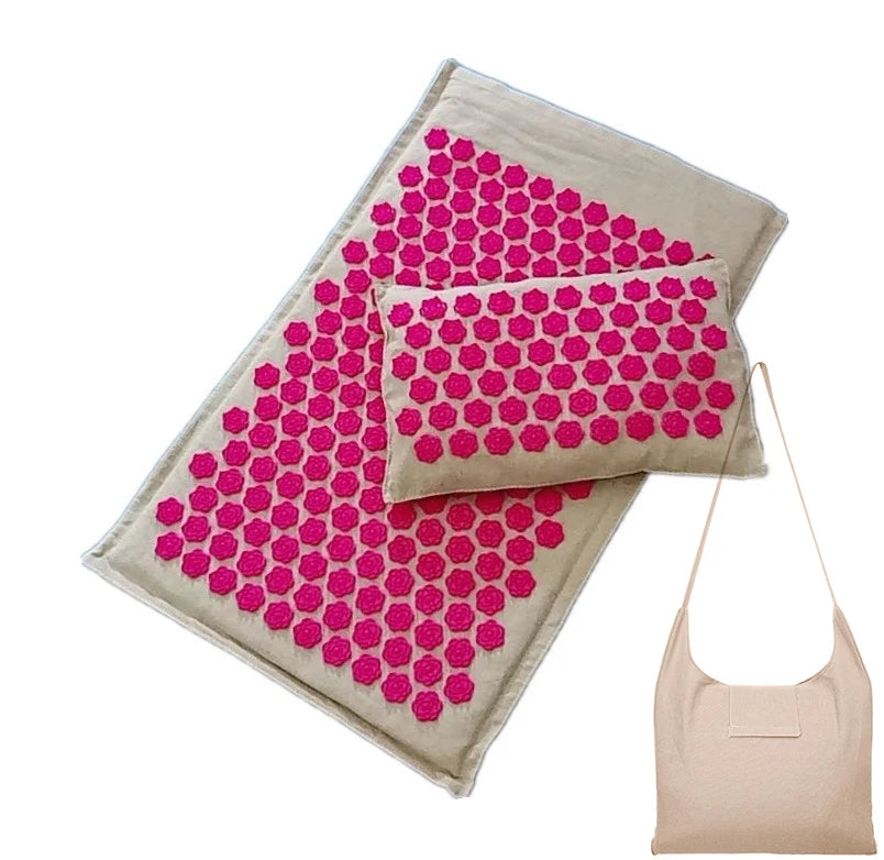 Tapis d'Acupression avec Applicateur à Pointes, Stimulation et Énergie