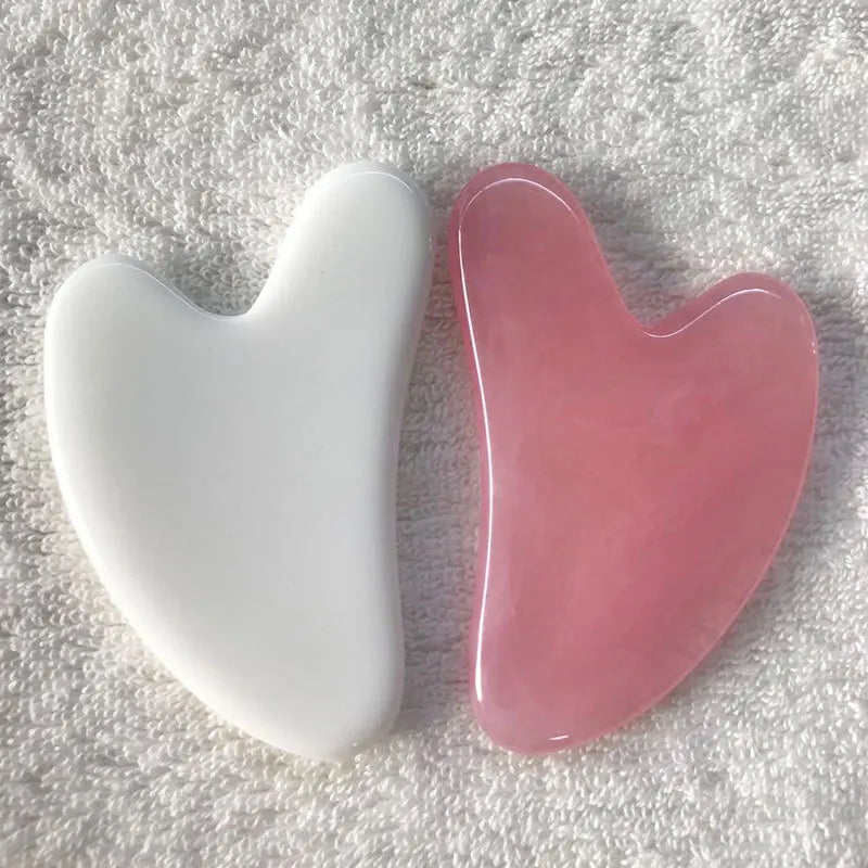 Appareil Massage Visage Gua Sha, Plaque de Massage en Cire d’Abeille