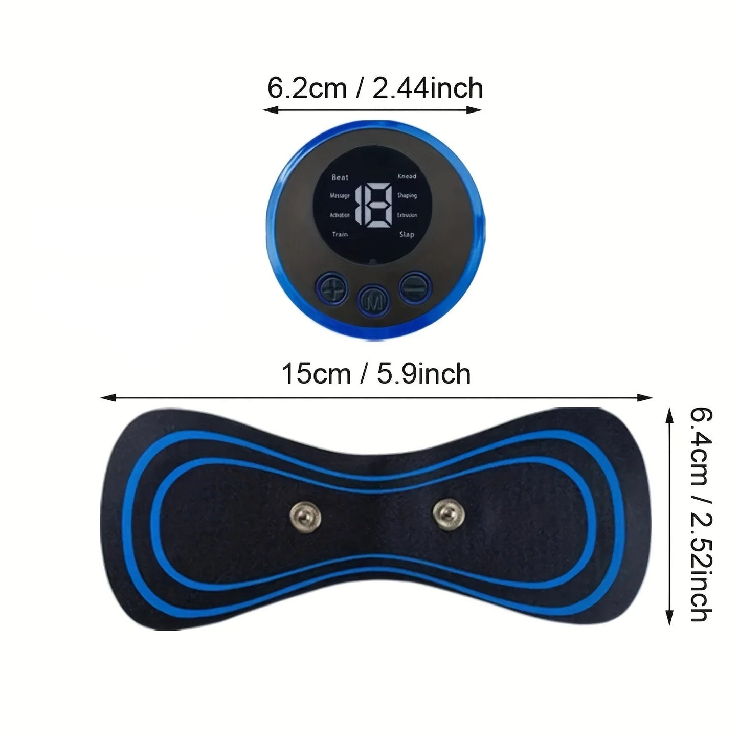 Appareil Massage Cou EMS, 8 Modes et 19 Niveaux de Puissance
