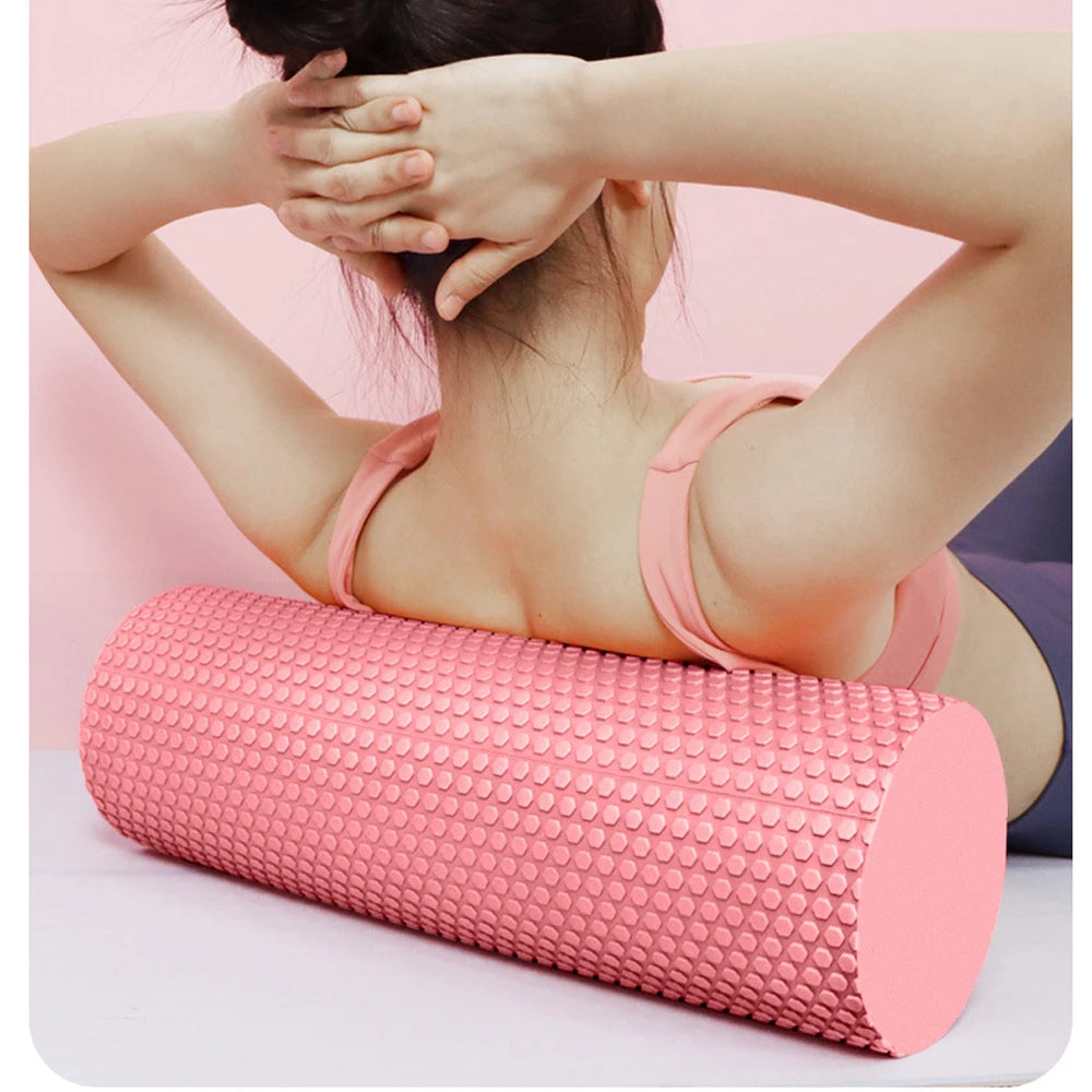 Rouleau Pilates en EVA, Cylindre de Massage et Renforcement Musculaire