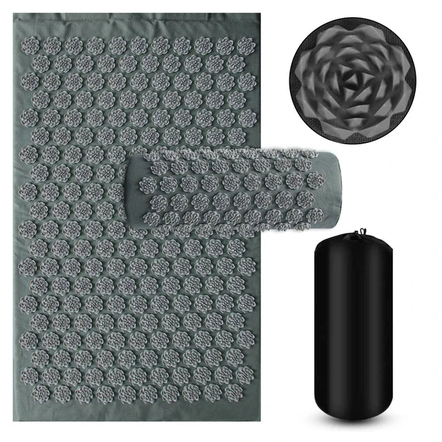 Tapis d'Acupression avec Coussin, Soulagement du Dos et du Stress
