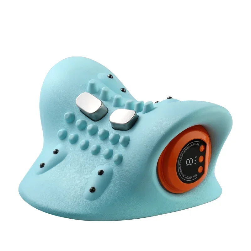 Appareil Massage Cou Électrique, Traction Chauffante et Thérapeutique