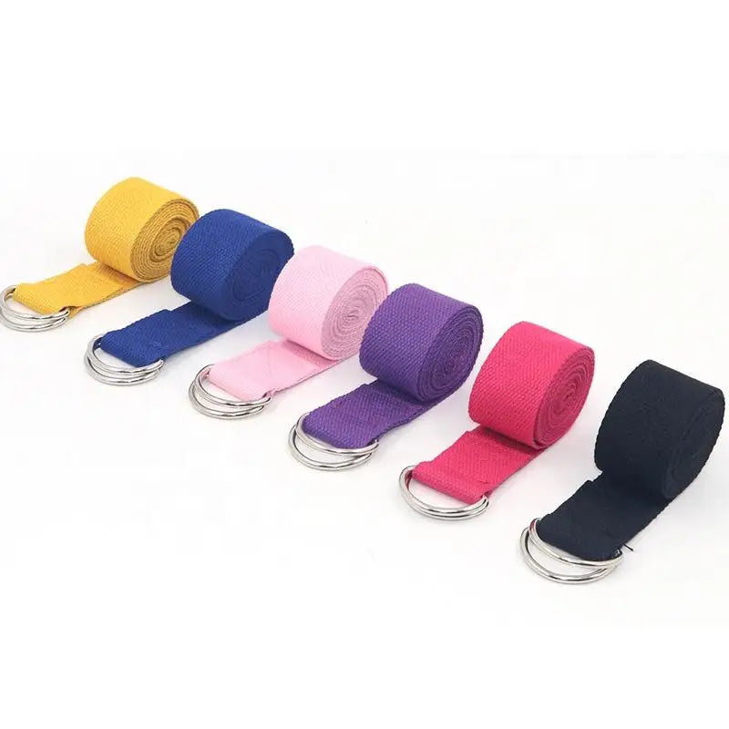 Sangles de Yoga en Coton avec Boucle D-Ring, Idéales pour Étirements