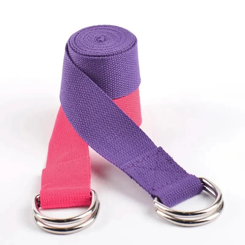Sangles de Yoga en Coton avec Boucle D-Ring, Idéales pour Étirements