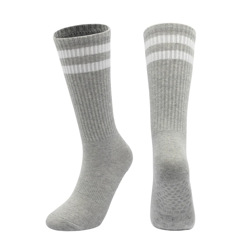 Chaussettes de Yoga Mi-Tube, Adhérence et Confort pour Entraînements - Taille Unique