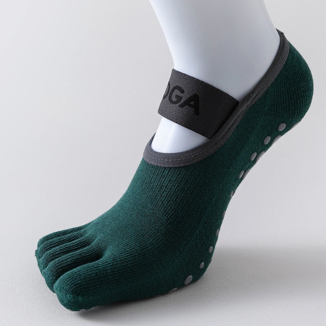 Chaussettes de Yoga à Cinq Doigts, Antidérapantes et Respirantes