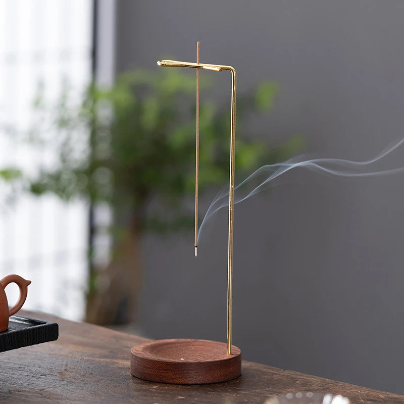 Encensoir Minimaliste en Bois, Support d’Encens Zen et Raffiné
