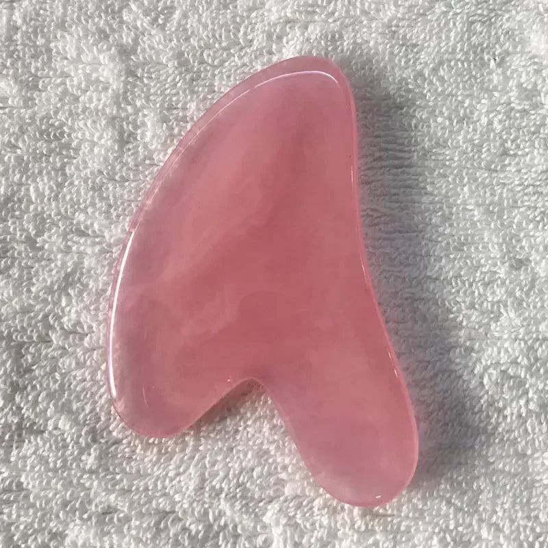 Appareil Massage Visage Gua Sha, Plaque de Massage en Cire d’Abeille