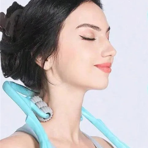 Appareil Massage Cou Manuel, Rouleau de Relaxation Ergonomique