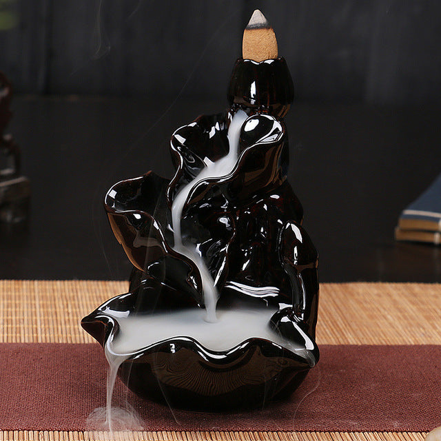 Encensoir en Céramique Zen, Décoration Idéale pour Maison et Spa