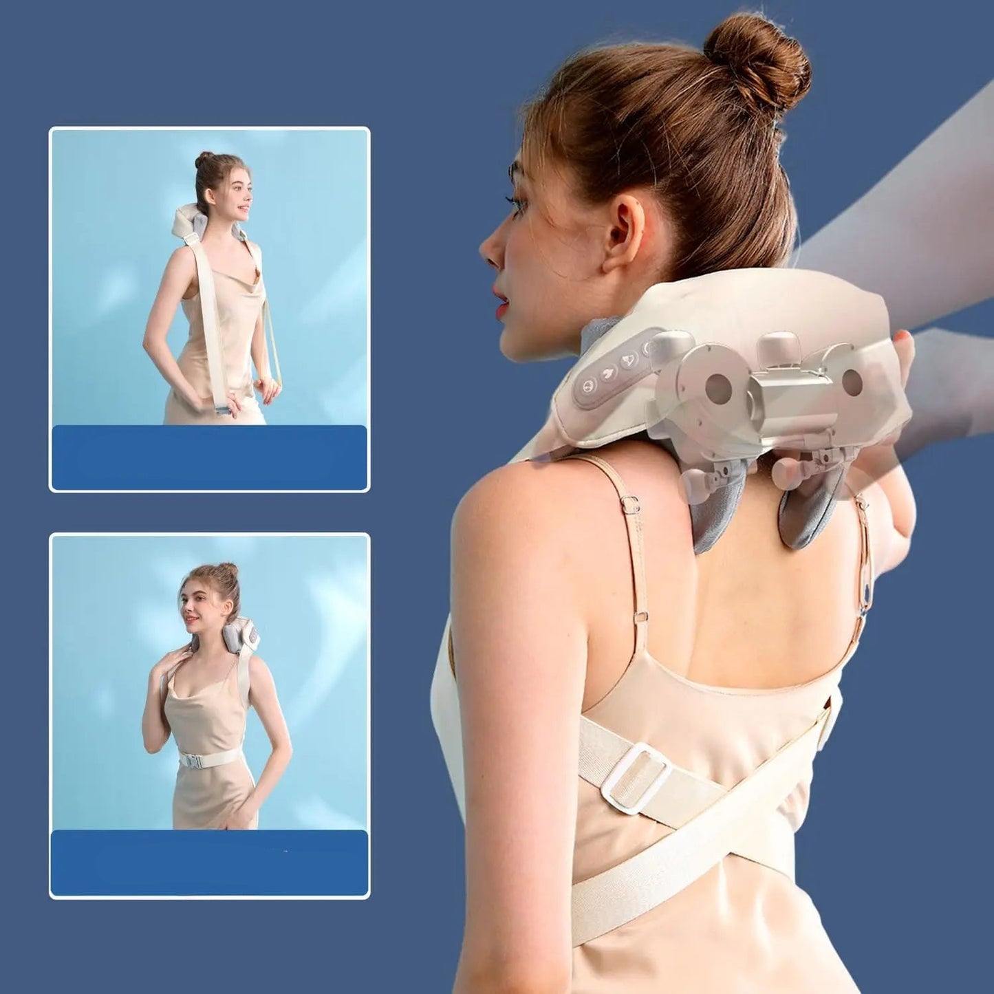 Appareil Massage Cou Shiatsu, Chauffant et Relaxant pour Douleurs