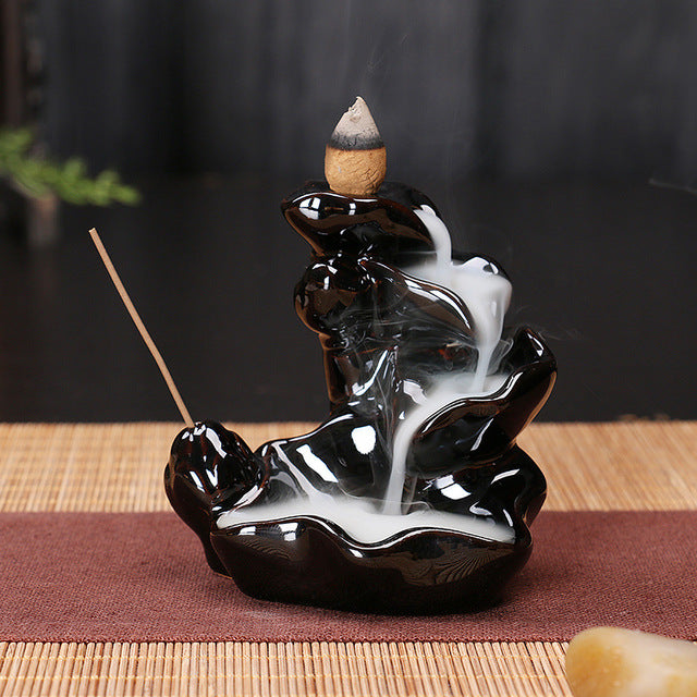 Encensoir en Céramique Zen, Décoration Idéale pour Maison et Spa