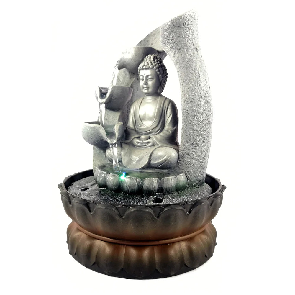 Fontaine d'intérieur à led sculpture de Buddha