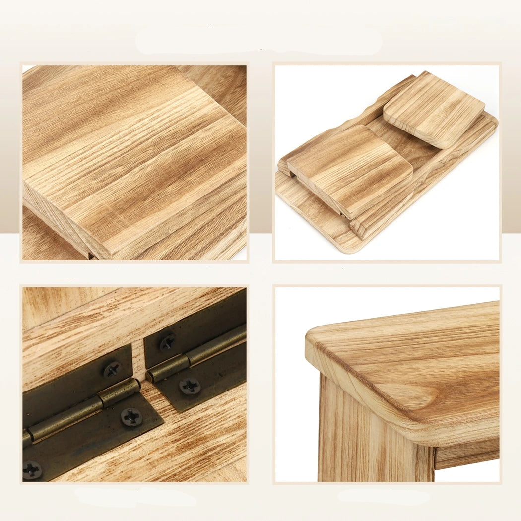 Banc de Méditation Pliable en Bois pour Yoga et Posture Zen
