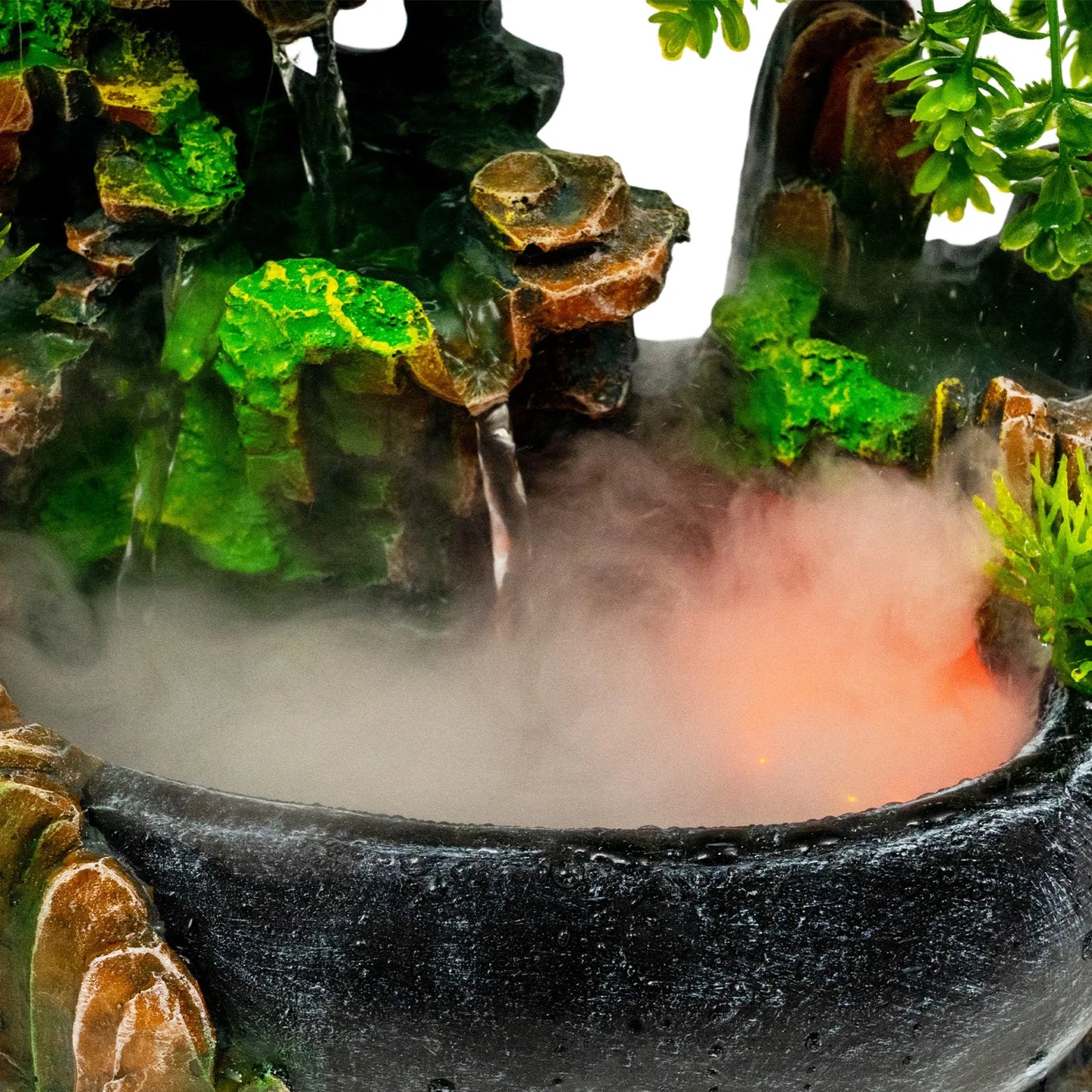 Fontaine d'Intérieur Bonsaï avec LED et Brume, Ambiance Apaisante