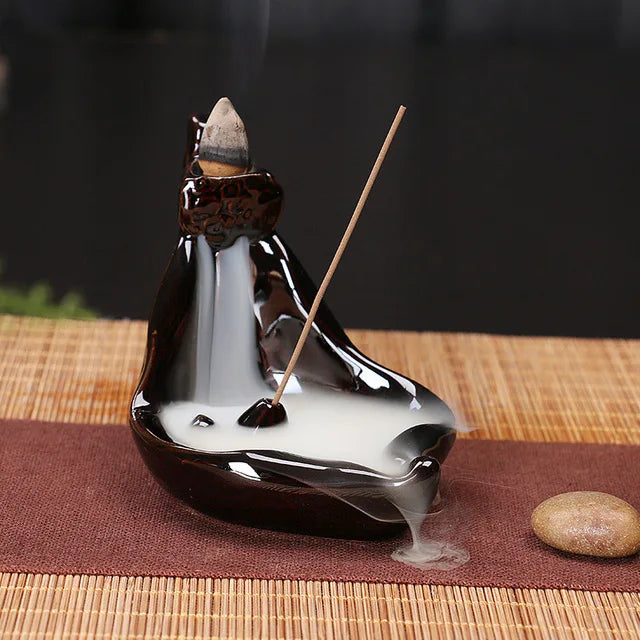 Encensoir en Céramique Zen, Décoration Idéale pour Maison et Spa