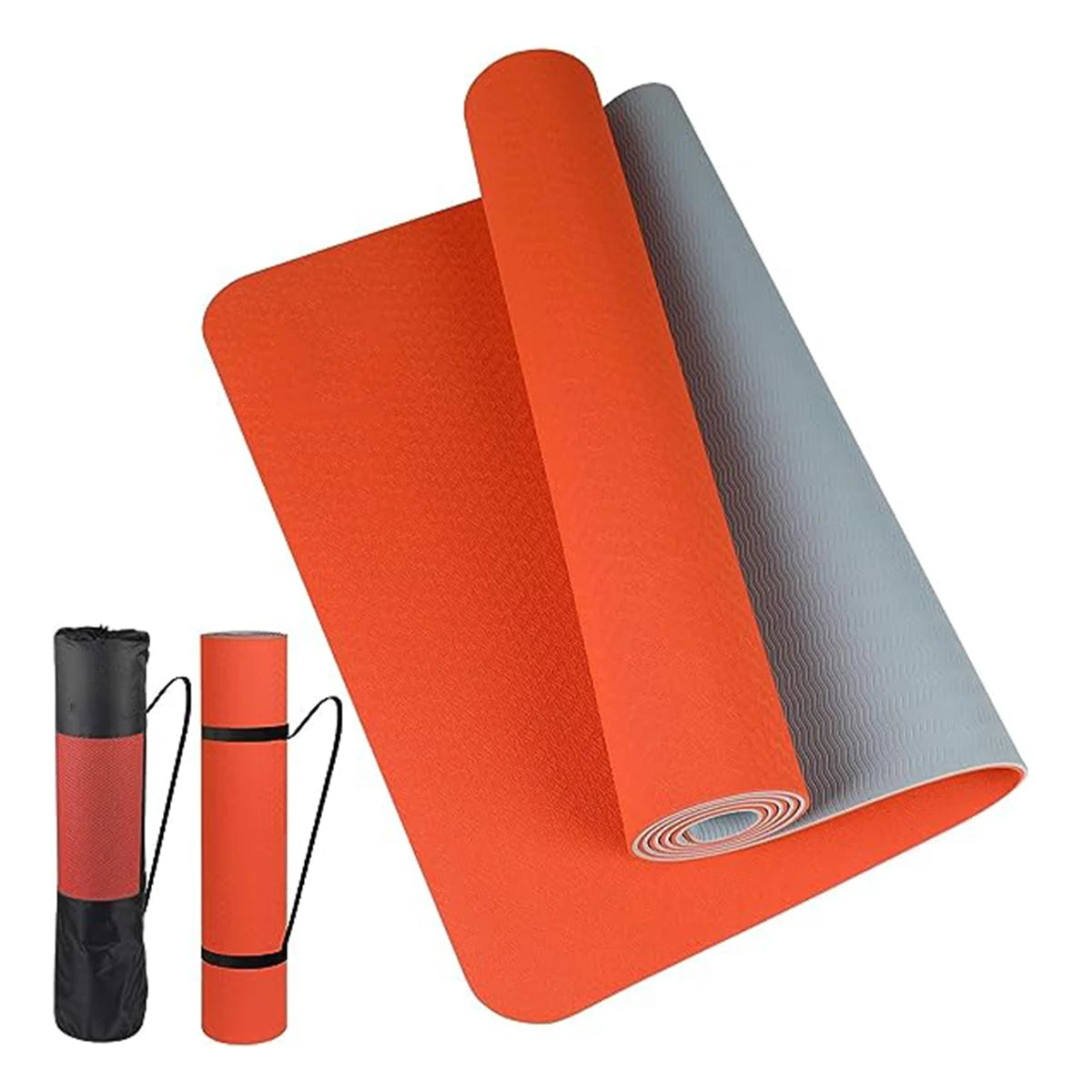 Tapis de Yoga TPE Bicolore, Haute Qualité et Confort Optimal - 180x60cm