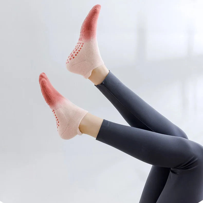 Chaussettes de Yoga en Dégradé de Couleur, Grip Silicone Antiglisse - Taille Unique