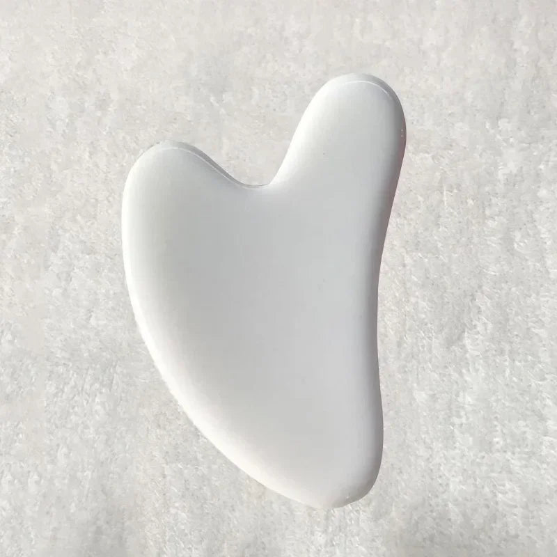 Appareil Massage Visage Gua Sha, Plaque de Massage en Cire d’Abeille