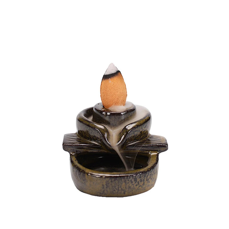 Encensoir Mini Bouddha Cascade, Parfait pour Bureau et Méditation