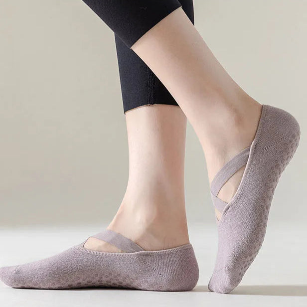 Chaussettes de Yoga en Coton avec Grip, Idéales pour Entraînements
