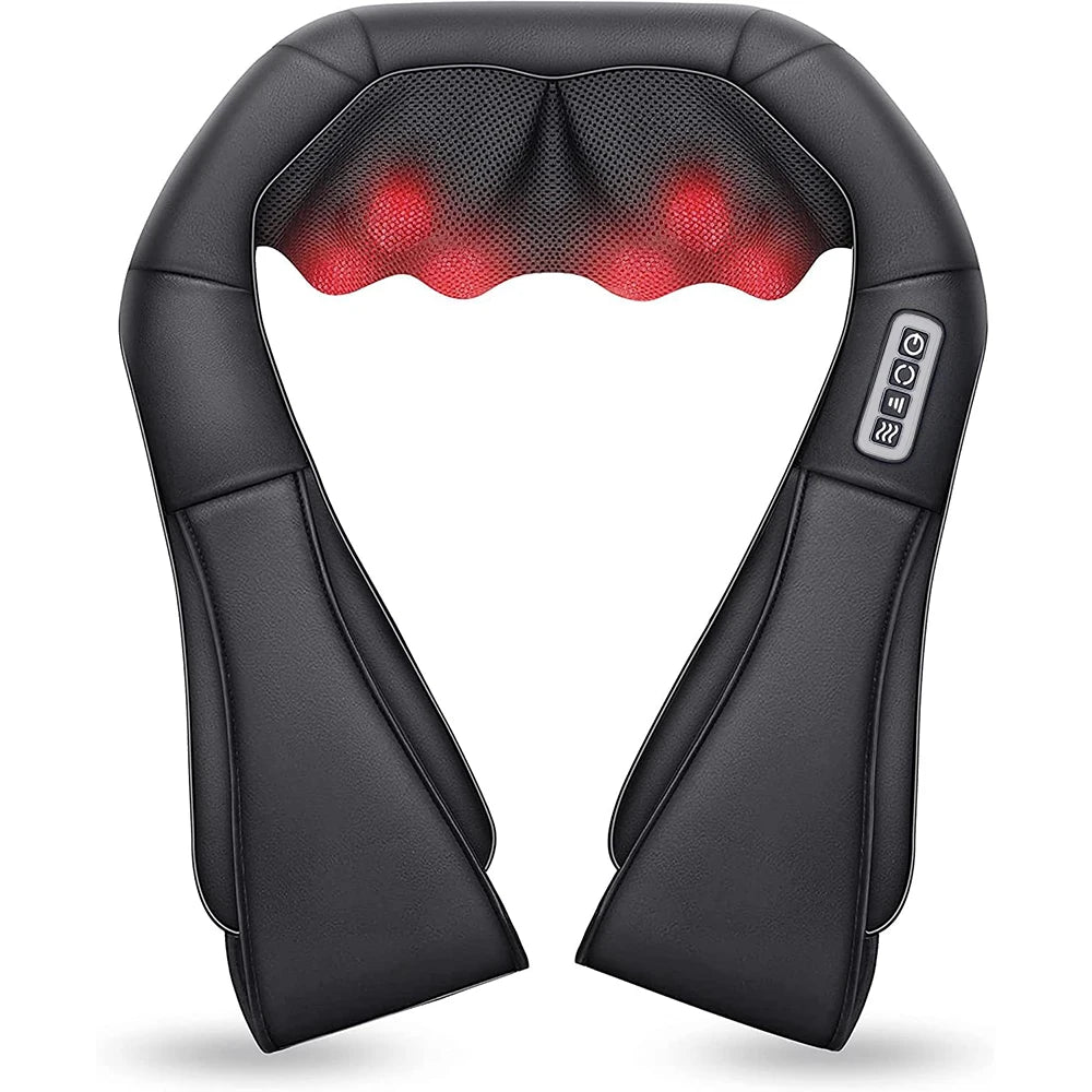 Appareil Massage Cou et Épaules, Coussin Chauffant à Pétrissage