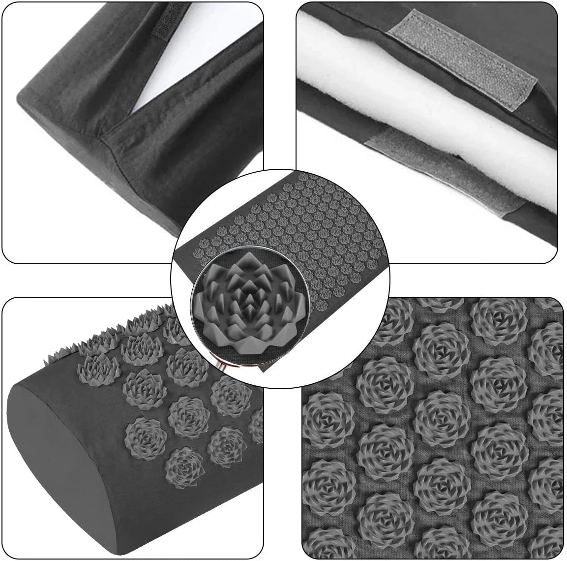 Tapis d'Acupression avec Coussin, Soulagement du Dos et du Stress