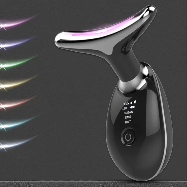 Appareil Massage Visage EMS, Raffermissant et Anti-Rides LED