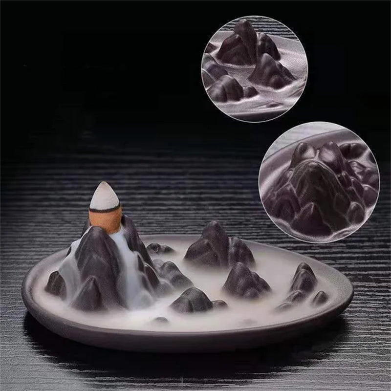 Encensoir Cascade Bouddha, Porte-Encens Créatif en Céramique