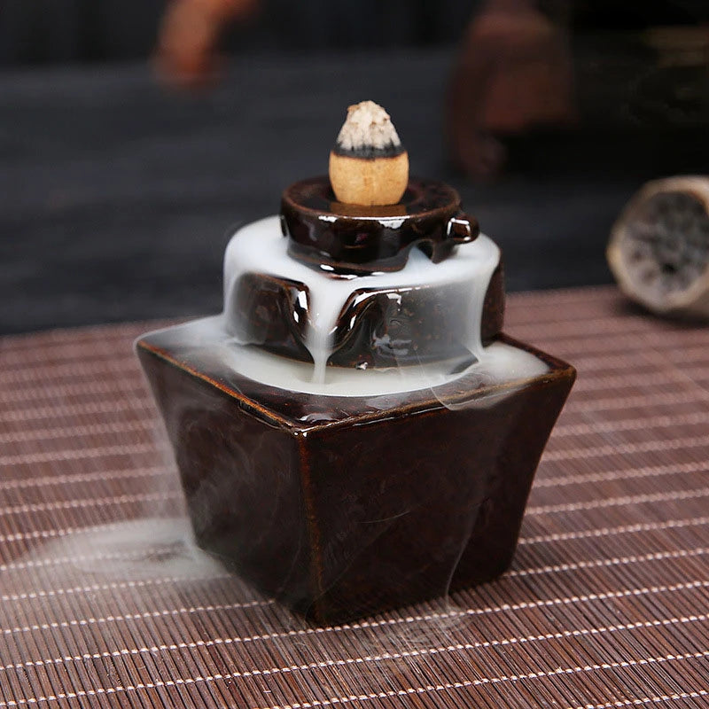 Encensoir en Céramique Zen, Décoration Idéale pour Maison et Spa