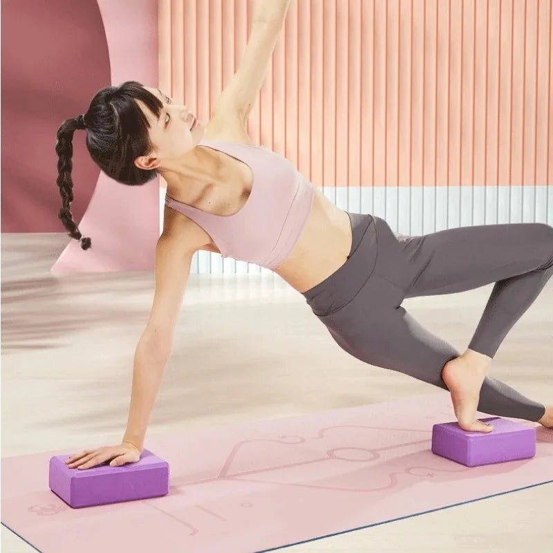 Blocs de Yoga en Mousse Haute Densité, Antidérapants et Confortables