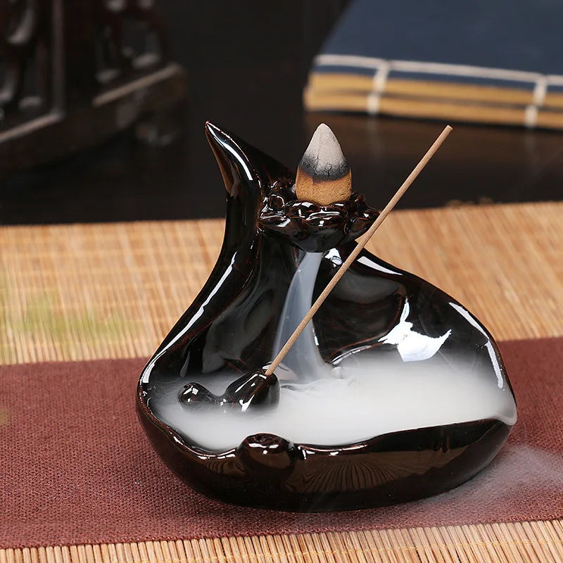 Encensoir en Céramique Zen, Décoration Idéale pour Maison et Spa
