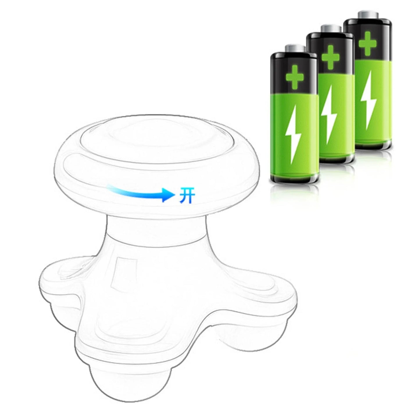 Appareil Massage Dos Compact, Mini Massager Électrique USB Portable