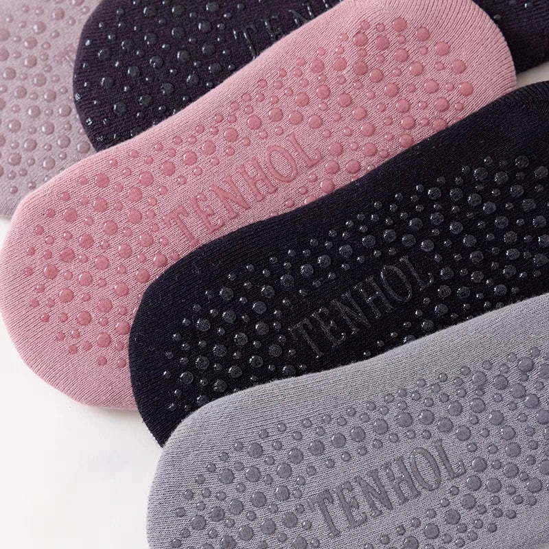 Chaussettes de Yoga en Coton avec Grip, Idéales pour Entraînements