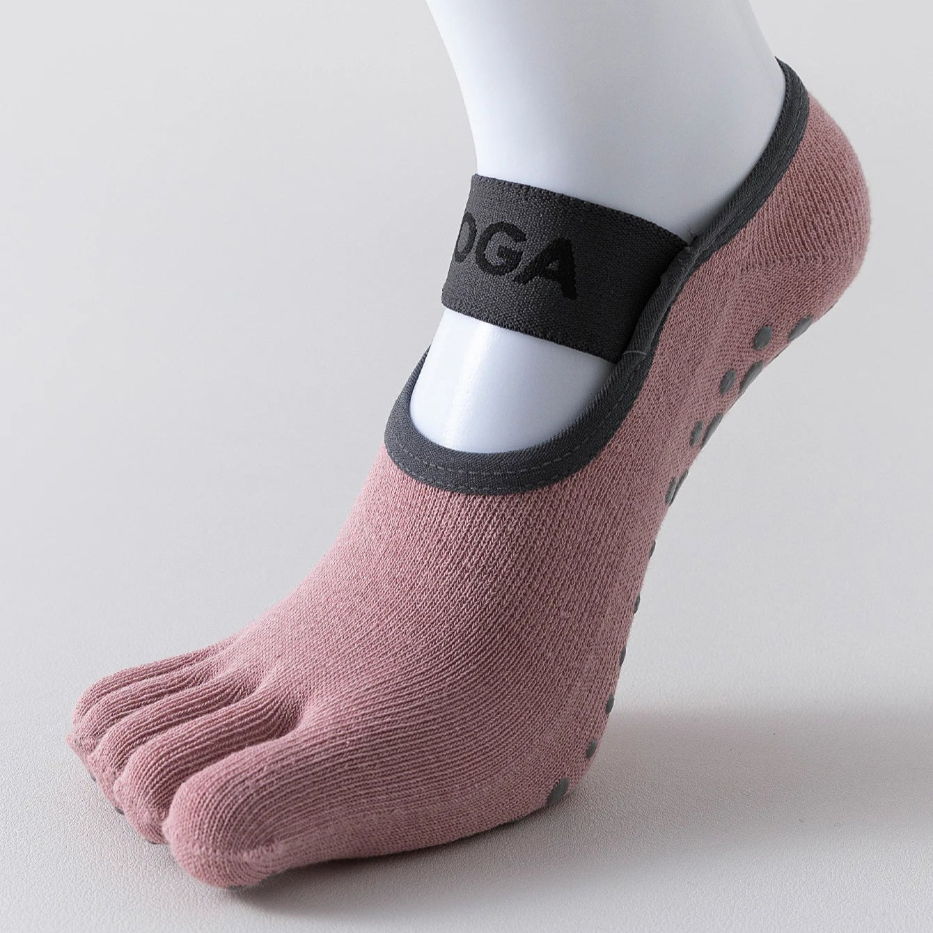 Chaussettes de Yoga à Cinq Doigts, Antidérapantes et Respirantes