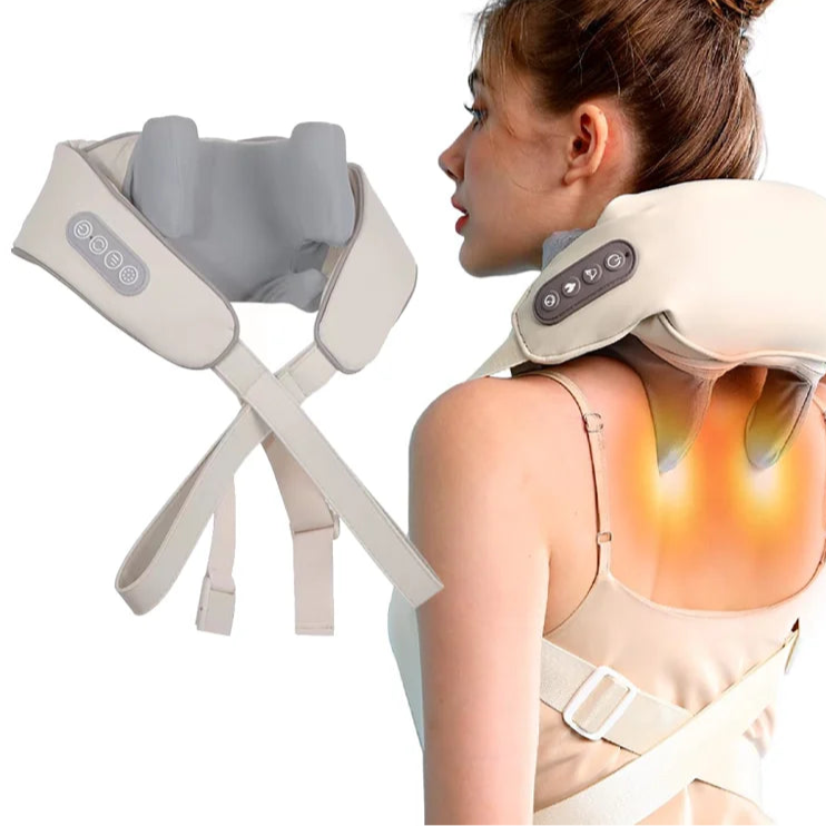 Appareil Massage Cou Shiatsu, Chauffant et Relaxant pour Douleurs