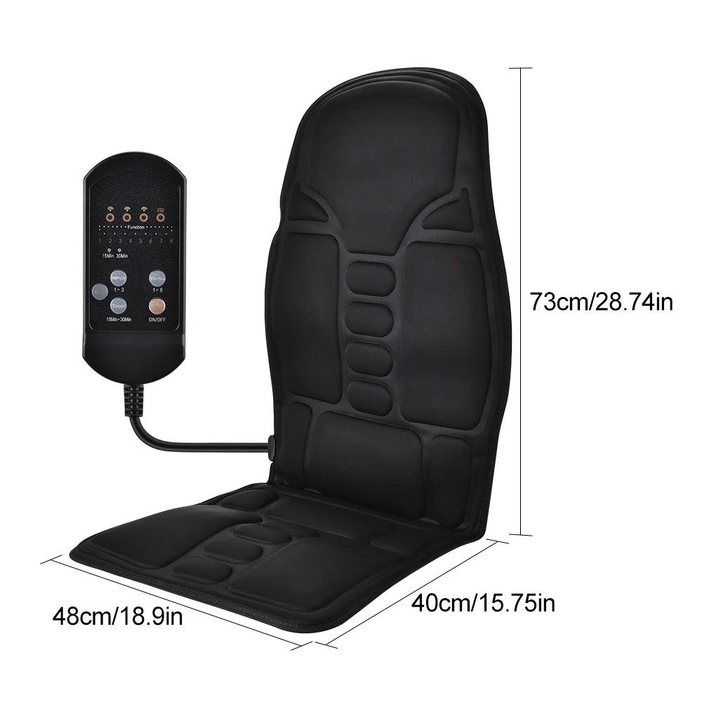 Appareil Massage Dos Électrique, Coussin Vibrant pour Siège et Lit