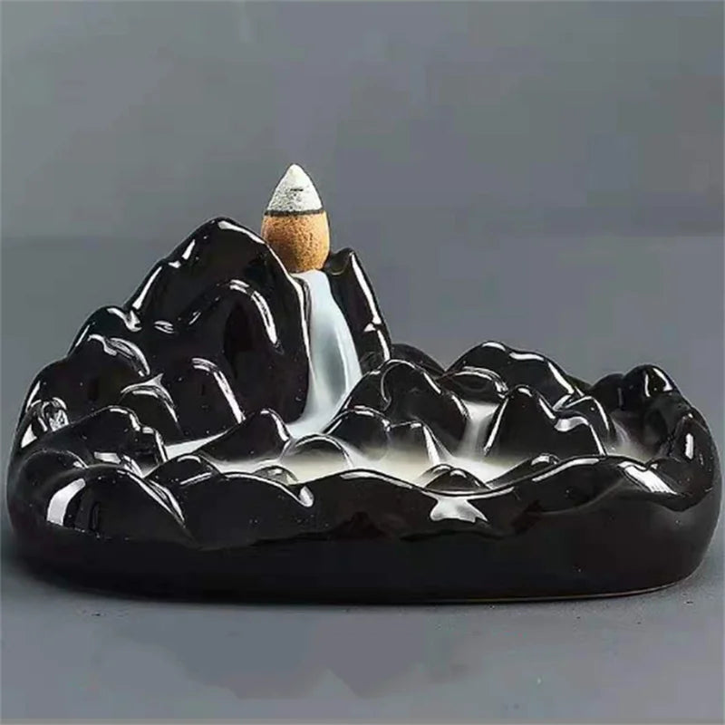 Encensoir Cascade Bouddha, Porte-Encens Créatif en Céramique