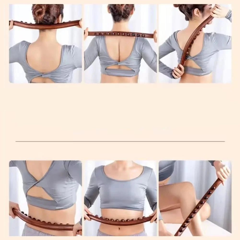 Appareil Massage Dos Gua Sha, Bois de Hêtre pour Acupression