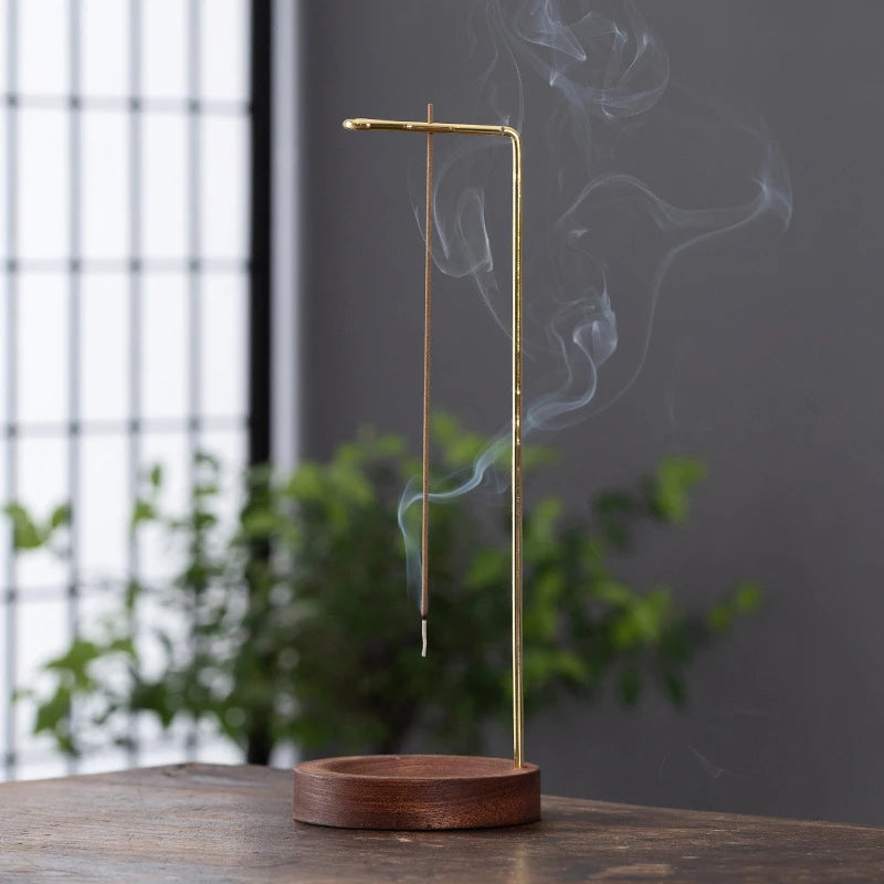 Encensoir Minimaliste en Bois, Support d’Encens Zen et Raffiné